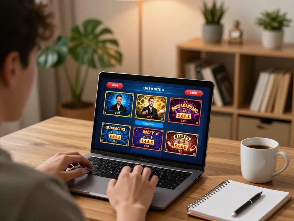 Engaging gameplay on dn88 platform showcasing online casino options from a cozy home setup