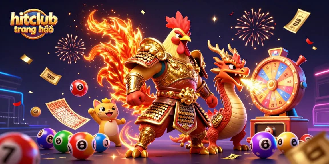 Engage in thrilling gameplay at hitclub trang chủ with a vibrant scene of characters and casino elements.