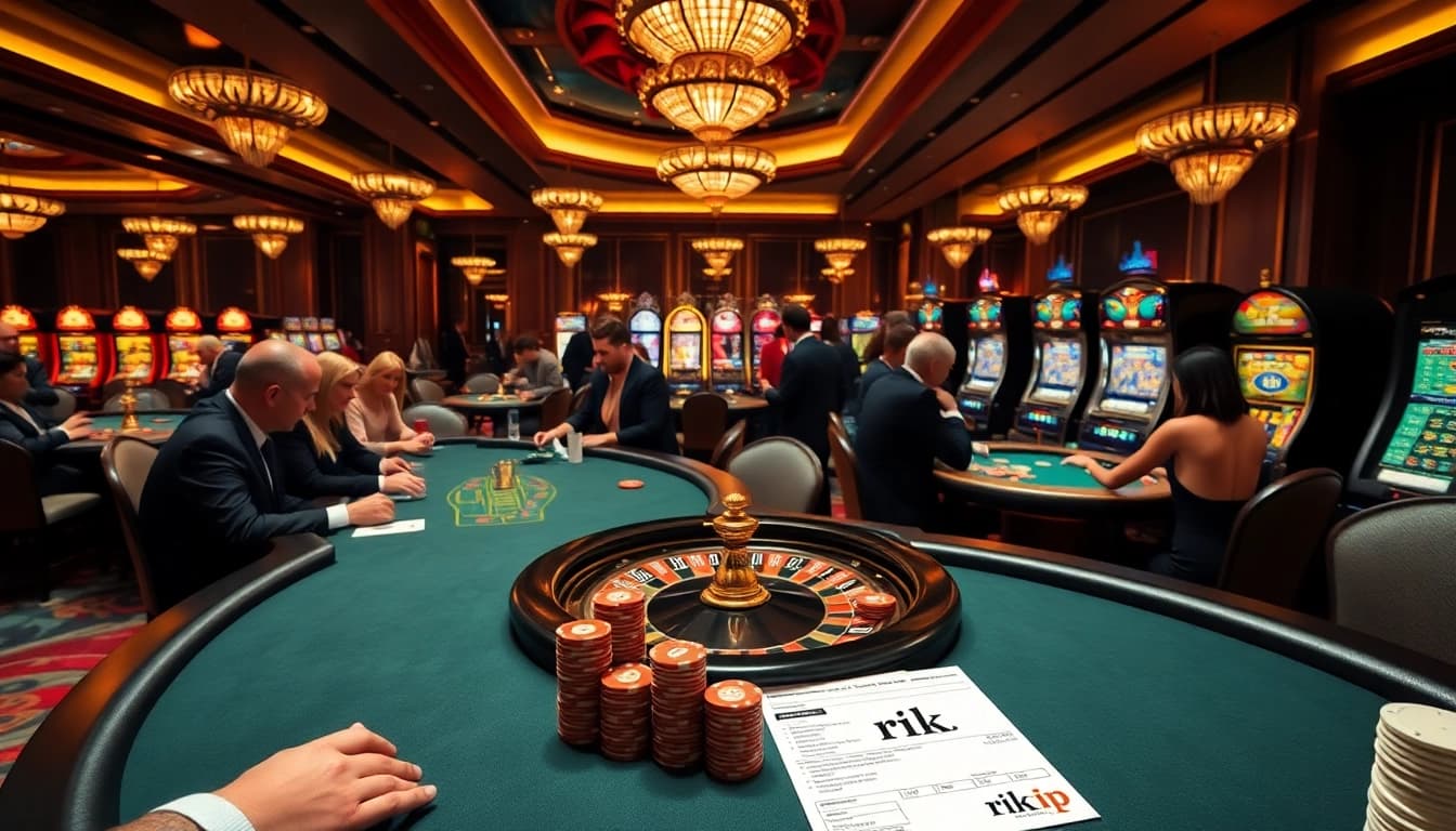 Experience the thrill of rik vip at a luxury casino with vibrant games and high-stakes action.