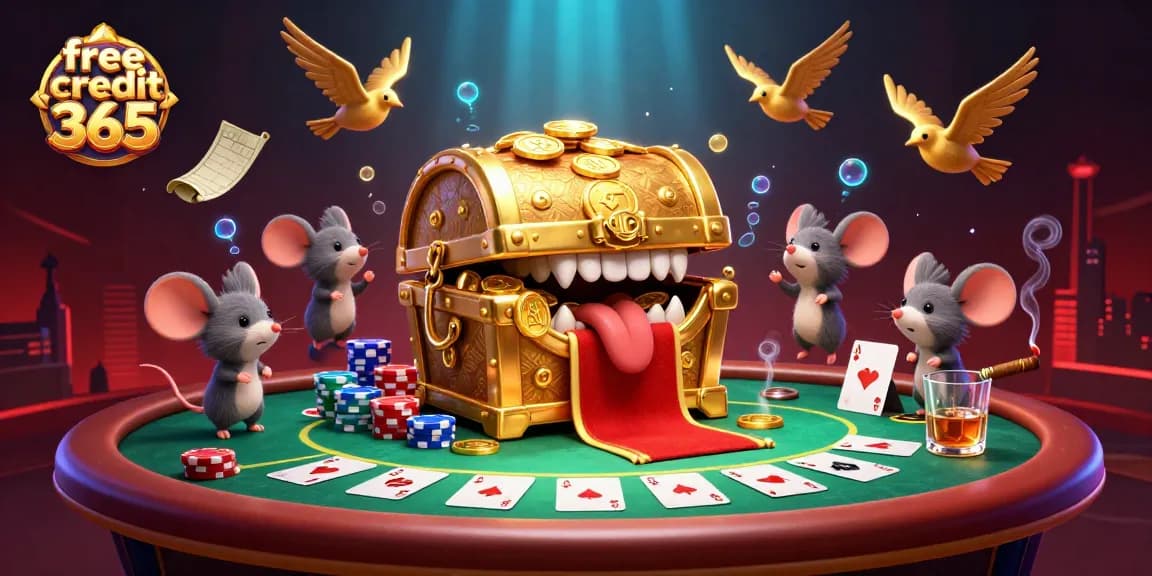 Spin and win at free credit 365 with exciting poker elements and treasure chests.
