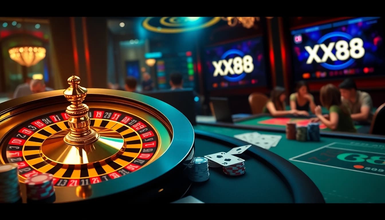 Experience the thrill of luxury gambling at XX88 with a vibrant casino scene and engaging gameplay.