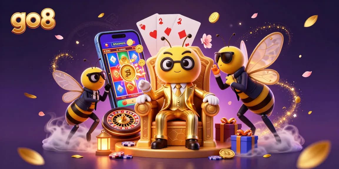 Experience the thrill of go8's vibrant casino world with animated characters and dynamic gaming elements.