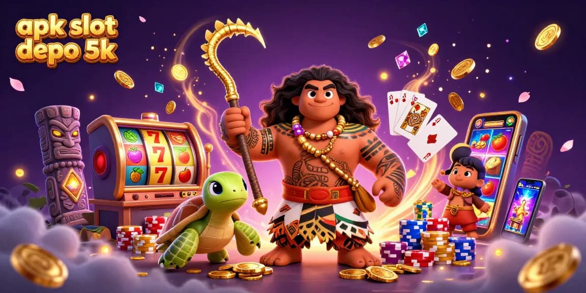 Experience thrilling action with apk slot depo 5k, showcasing vibrant gaming elements and characters.