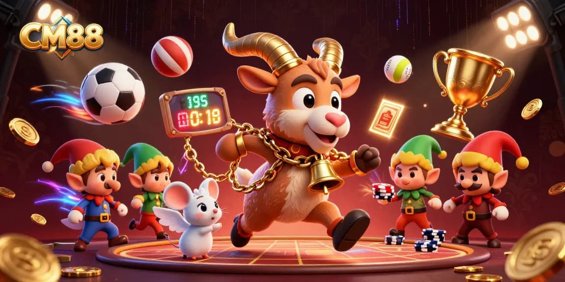 Engage with CM88's festive, thrilling casino offering in a vibrant 3D scene.