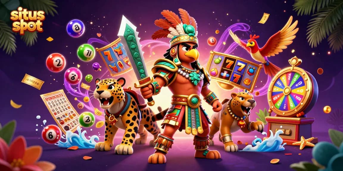 Experience immersive gaming on situs slot with vibrant slot reels and dynamic characters.