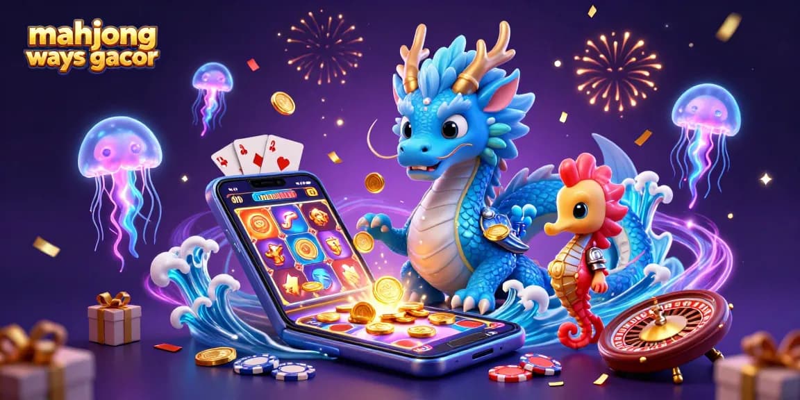 Spin to win with mahjong ways gacor in an exciting slot game scene featuring vibrant characters and dynamic casino elements.