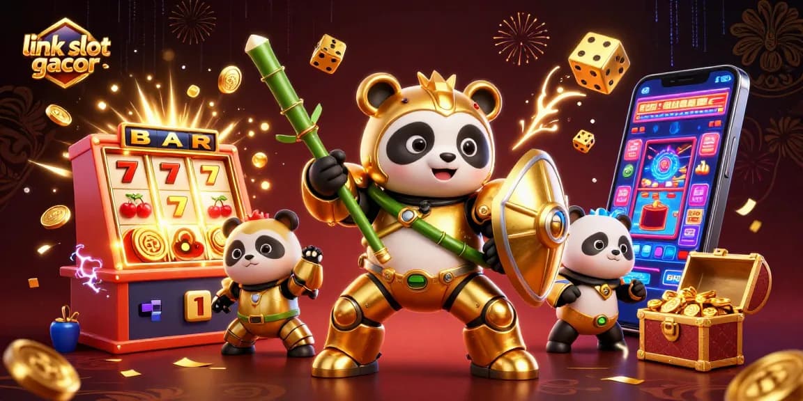 Engage with link slot gacor gameplay featuring vibrant 3D characters in a dynamic casino scene.