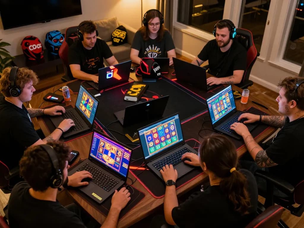 IDNSCORE players compete in an energetic online gaming tournament showcasing diverse games and vibrant atmosphere