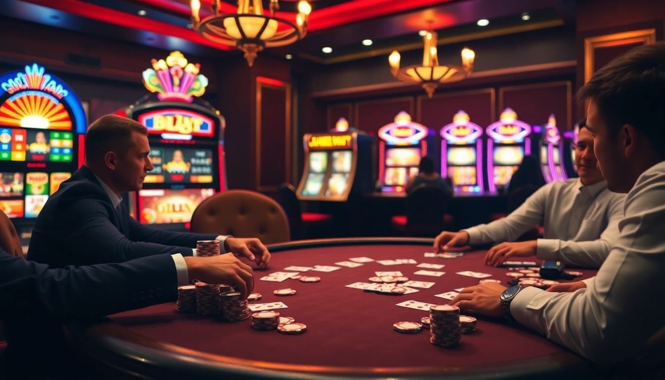 Experience the thrill of poker and casino games at gilajp, featuring vibrant tables and engaging gameplay.