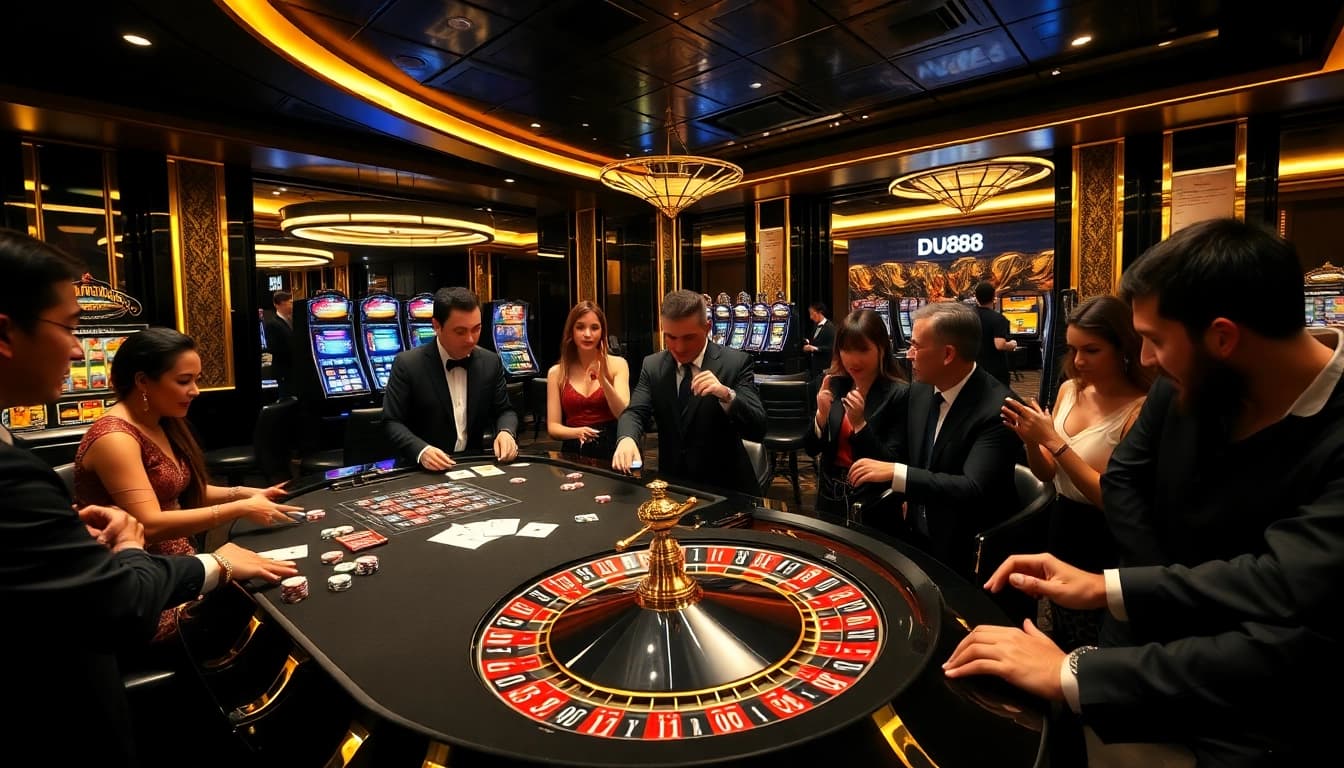 Join the exciting gameplay at DU88 casino with vibrant gaming visuals and strategic bets.