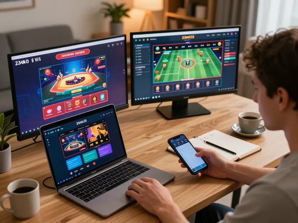 Experience exciting gameplay strategies with 23vn23 in a cozy home setup while enjoying online gaming.