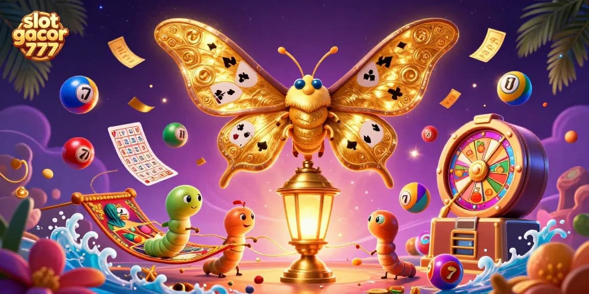 Experience slot gacor 777 with vibrant casino scenes and dynamic game elements in a colorful 3D illustration.