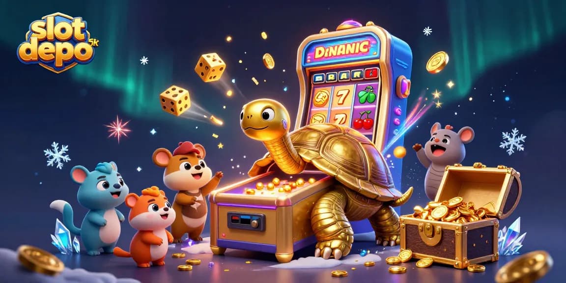 Engage with slot depo 5k's new massive slot machines and winning plays in a vibrant casino setting.