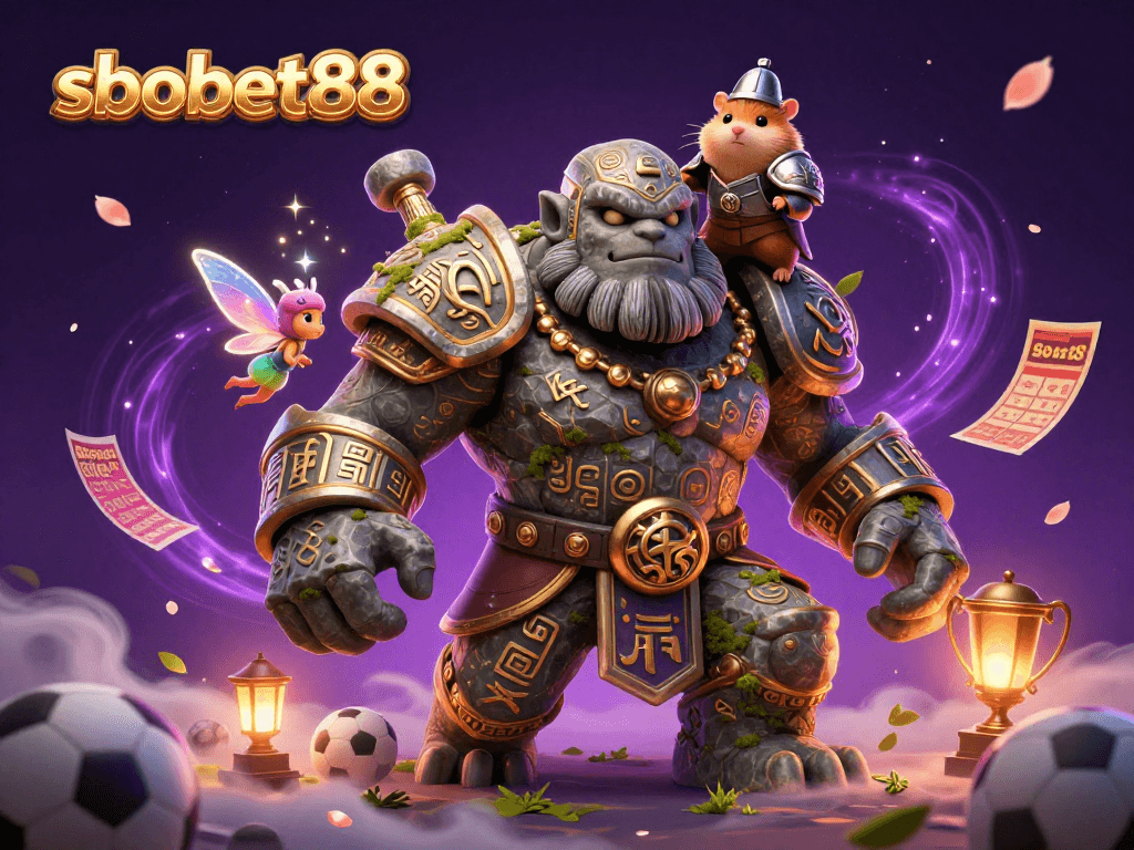 Experience the excitement of sbobet88 sports betting with magical characters in a dynamic casino scene.