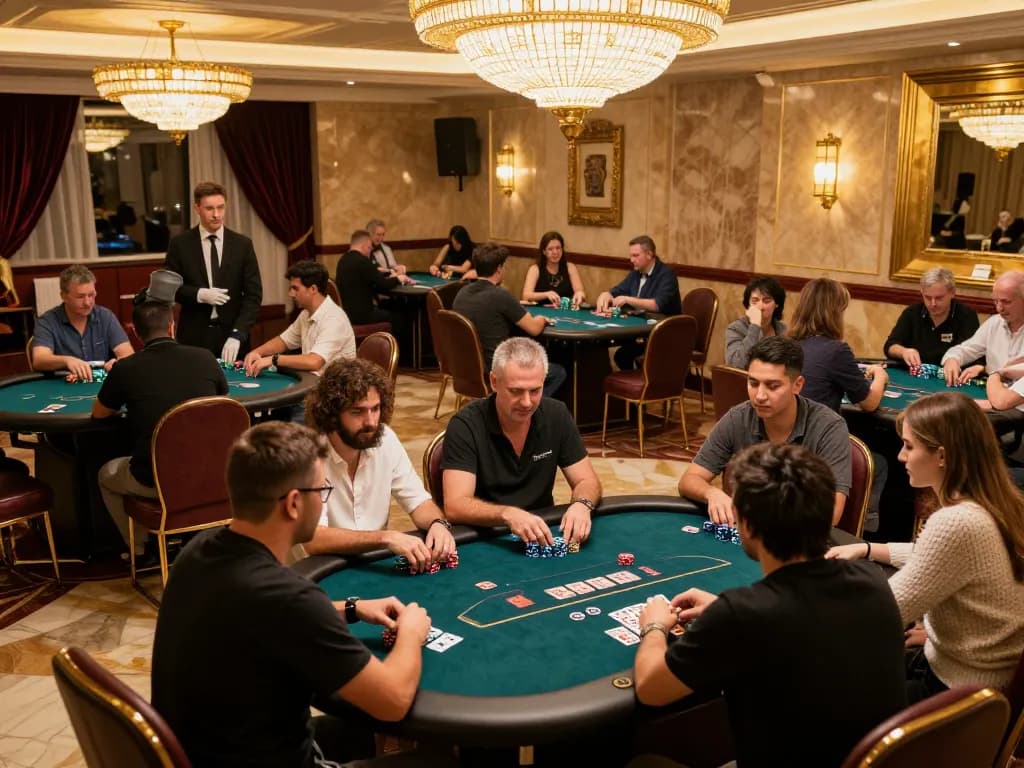 Experience thrilling poker gameplay at g28 com casino with players and professional dealers.