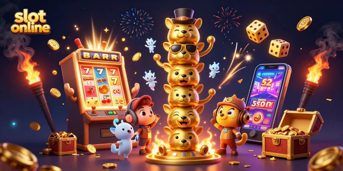 Putar slot online dengan totem keberuntungan dan simbol beruntung yang mengelilingi jackpot!
