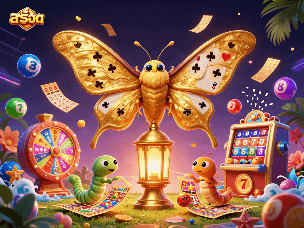 Experience the thrill of สล็อต with vibrant lottery elements and animated characters in a captivating scene.