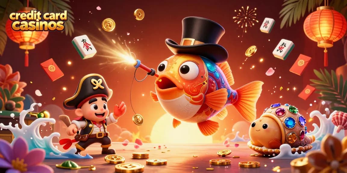Experience thrilling moments at credit card casinos featuring playful underwater characters and rich gaming elements.