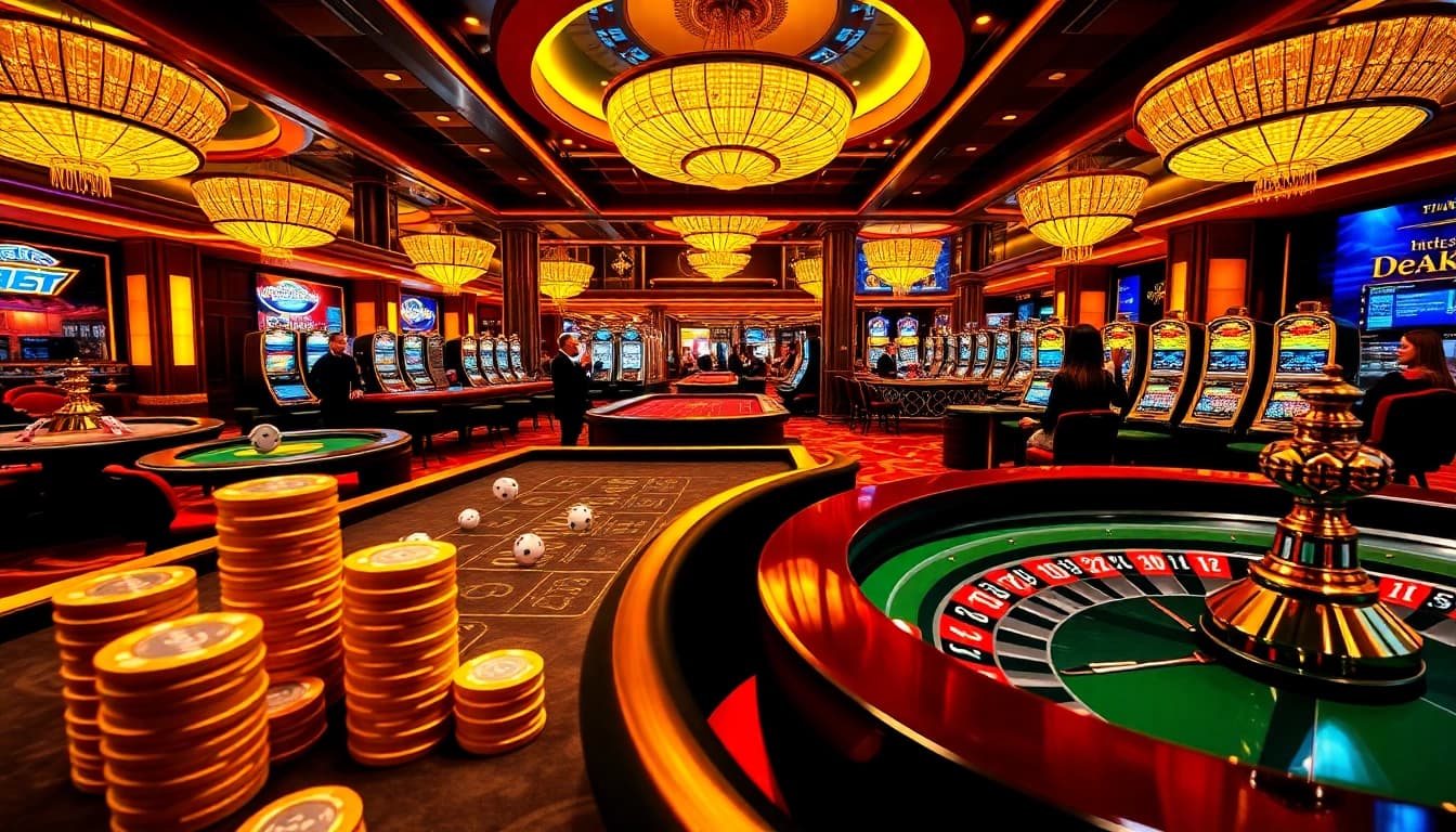 Engaging in thrilling games at https://debet.hot/ with vibrant casino visuals and exciting bets.