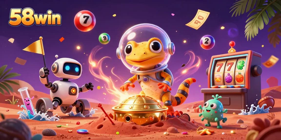 Engage with 58win's thrilling animated casino experience filled with vibrant games and prizes.