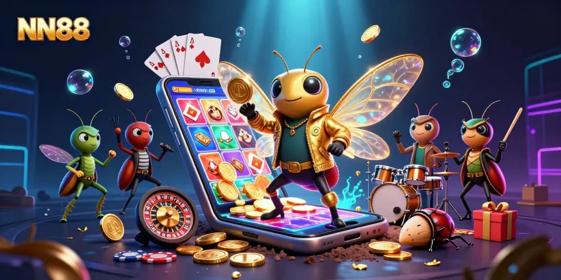Spin the reels and win big at NN88 with vibrant casino gaming elements!