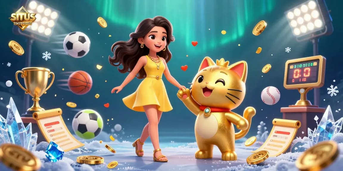 Experience excitement with SITUS TOTOTOGEL featuring vibrant sports elements and cheerful characters.