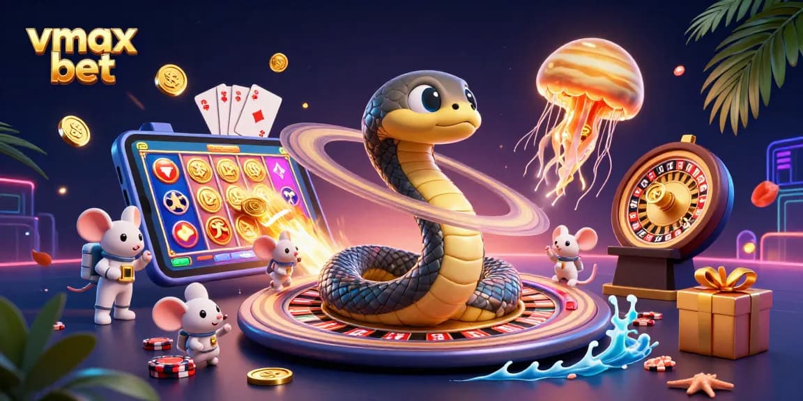 Engage with vmax bet as astronauts place bets on a cosmic roulette wheel in a colorful casino universe.