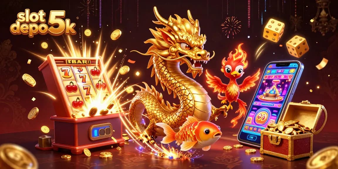 Menangkan jackpot besar di slot depo 5k dengan simbol keberuntungan dan koin berkilau!