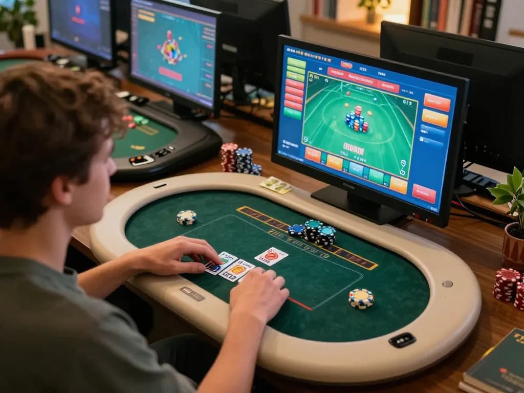 Engaging online poker game on ZX88 platform showcasing strategic gameplay and relaxed atmosphere