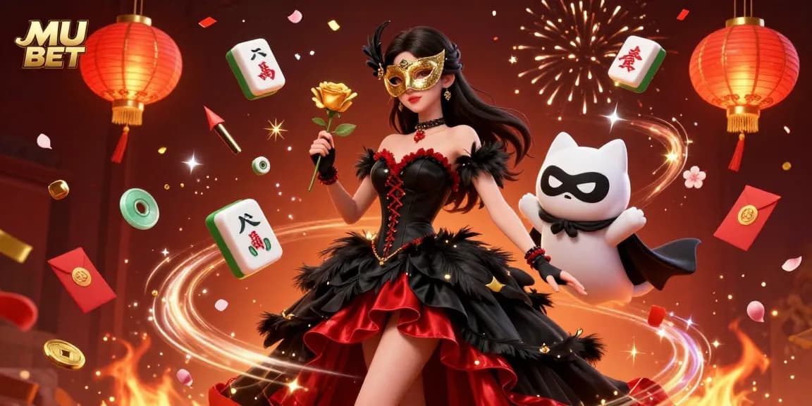 Bet big with MU BET in a vibrant 3D illustration showcasing gambling excitement and luxury elements.