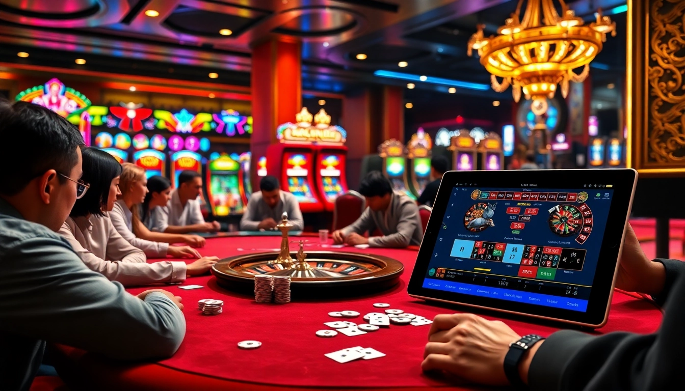 Exciting gambling action at https://www.vvjl11.com/ poker table with vibrant chips and cards.