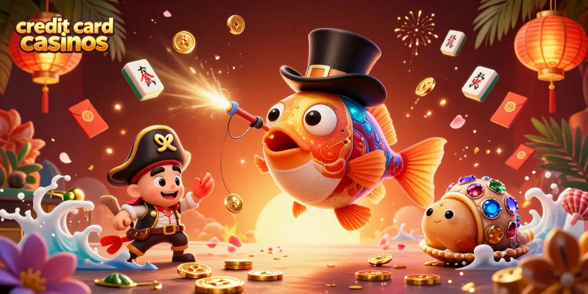 Experience thrilling moments at credit card casinos featuring playful underwater characters and rich gaming elements.