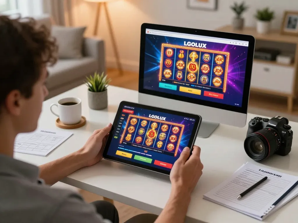 Play slots on LGOLUX for exciting wins in a stylish home setup with strategic elements