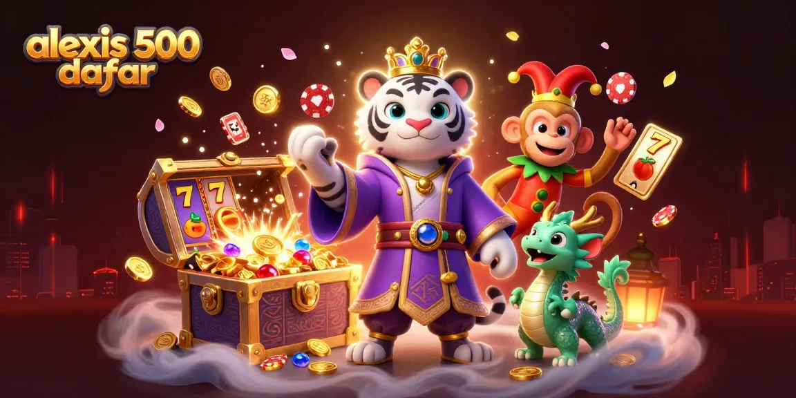 Experience high-stakes excitement with alexis 500 daftar, featuring dynamic casino elements and characters.