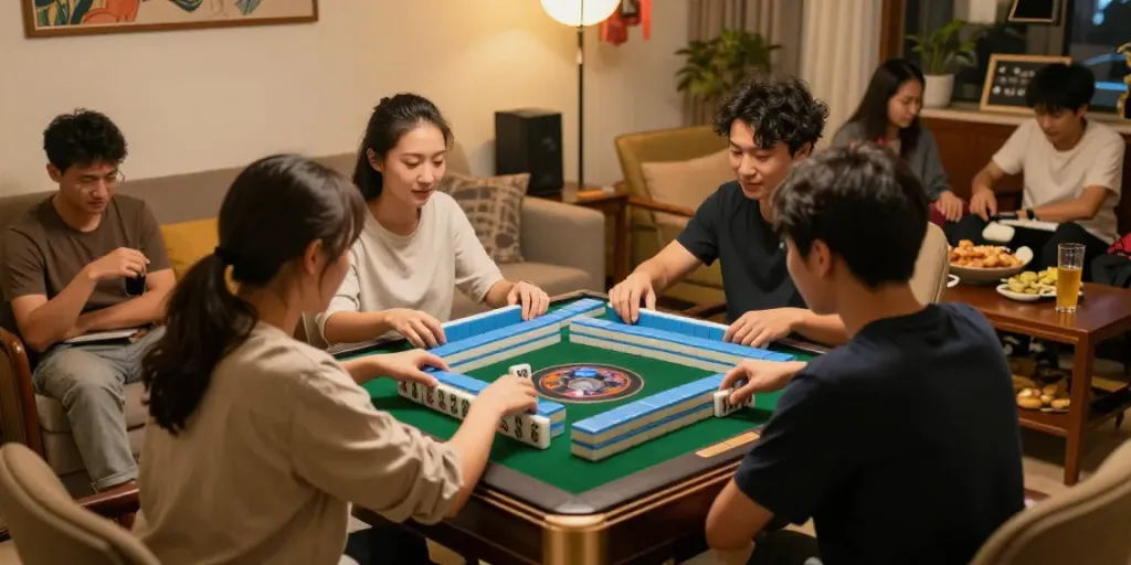 Partisipan bermain mahjong ways dalam suasana hangat dan ramah.