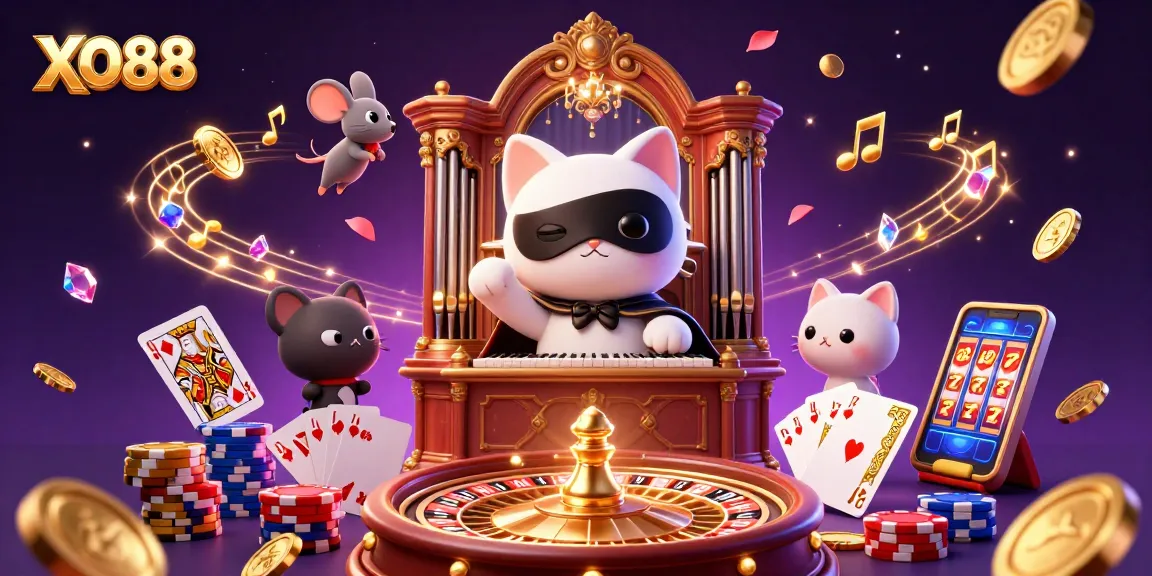 Experience the thrilling games at XO88 with vibrant visuals and dynamic gambling elements.