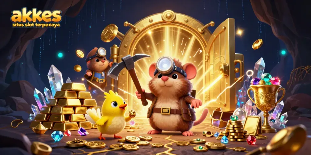 Menemukan akses situs slot terpercaya dengan karakter pemenang dalam ilustrasi 3D yang penuh warna.