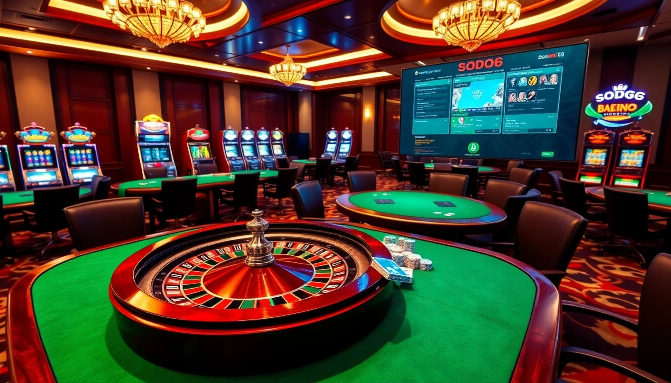 SODO66 casino offers high-stakes poker games with vibrant tables and luxurious ambiance.