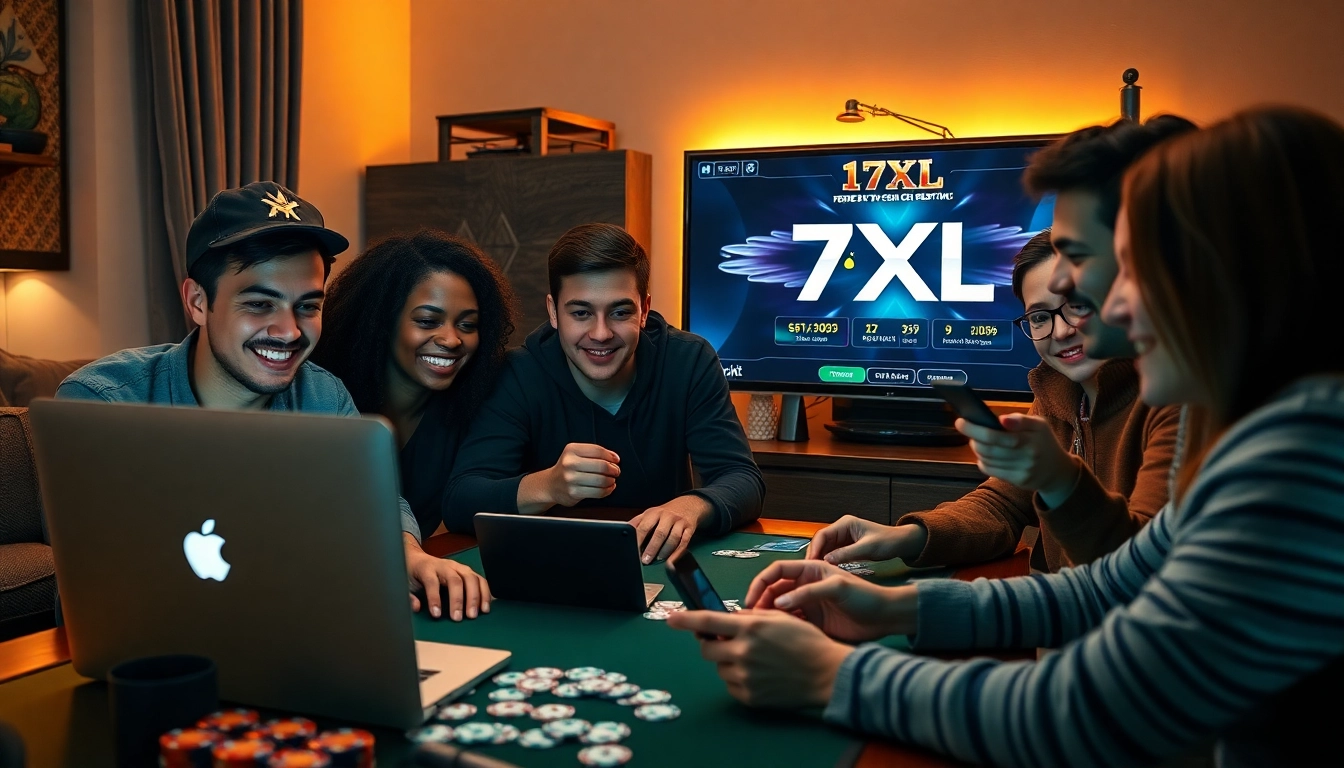 סצנה מרתקת של שחקנים נהנים מ-7xl להורדה בהגדרת פוקר ביתית נעימה.