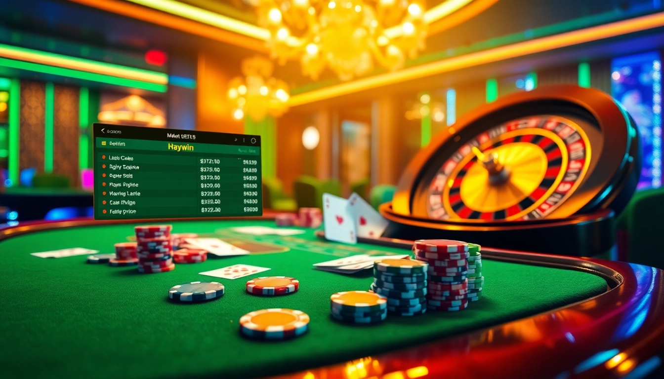 Experience luxury gaming at the haywin poker table with vibrant chips and cards.